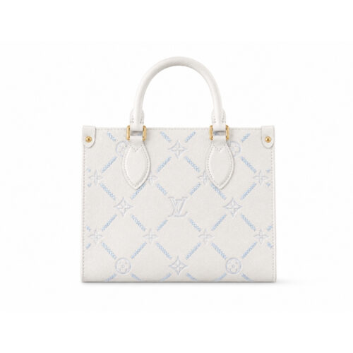 Louis Vuitton Onthego PM Monogram Empreint Couturee Handbag Ivory 25cm