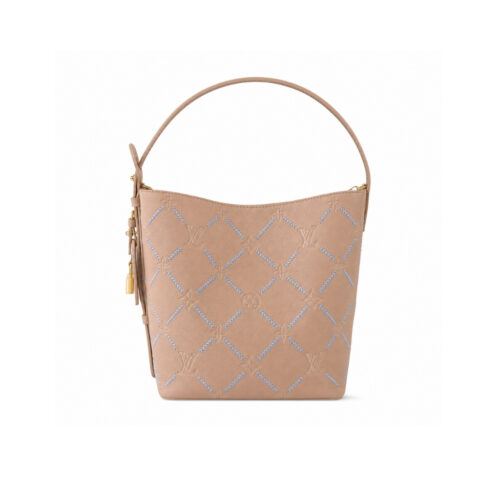Louis Vuitton All In MM Monogram Empreint Couturee Handbag Hazelnut 24cm M28524