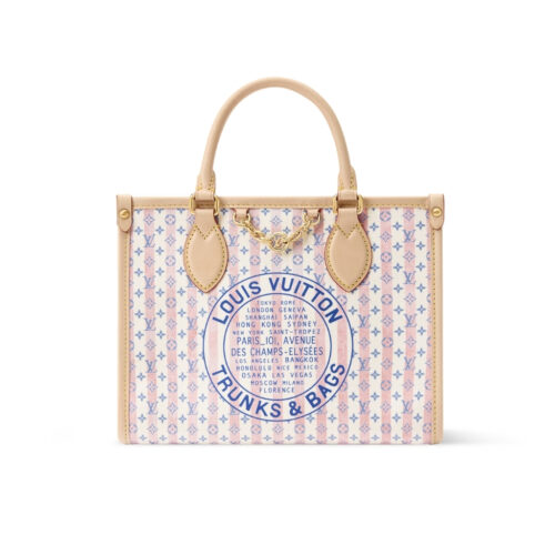 Louis Vuitton OnTheGo PM Monogram Canvas Handbag Blue 25cm M29477