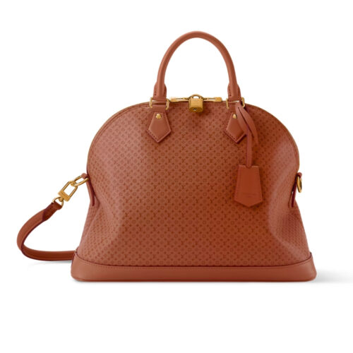 Louis Vuitton Alma MM Soft Minigram Canvas Handbag Noisette 37cm M28517