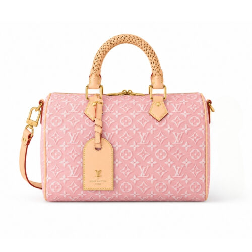 Louis Vuitton Speedy Soft 30 Monogram Emblème Handbag Pink 30cm