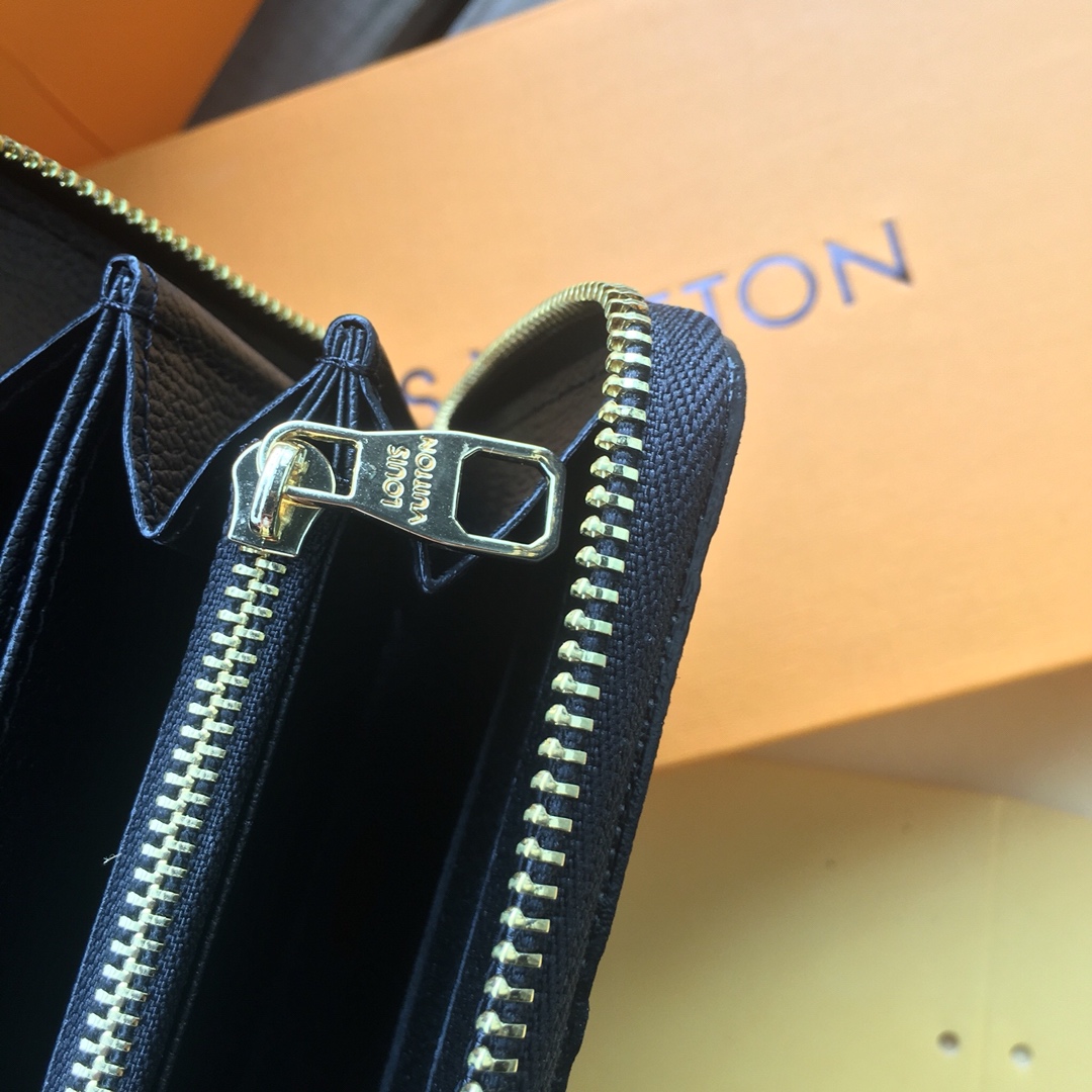 Louis Vuitton Zippy Monogram Empreinte Wallet Black 19cm M61864 - Image 6