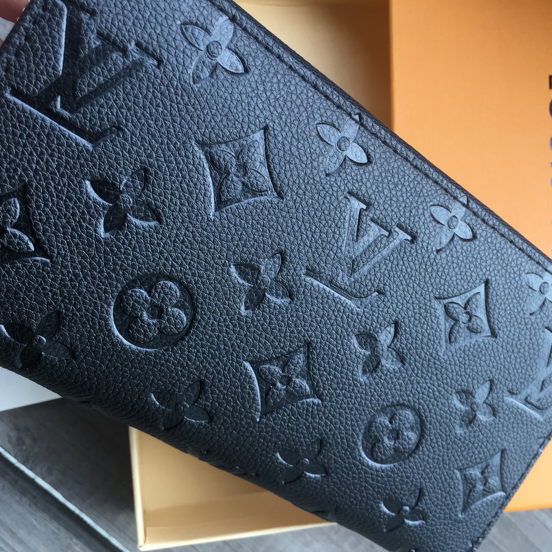 Louis Vuitton Zippy Monogram Empreinte Wallet Black 19cm M61864 - Image 3