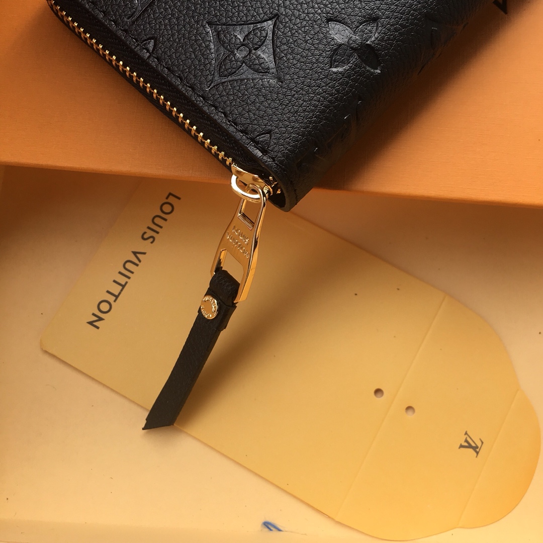 Louis Vuitton Zippy Monogram Empreinte Wallet Black 19cm M61864 - Image 5