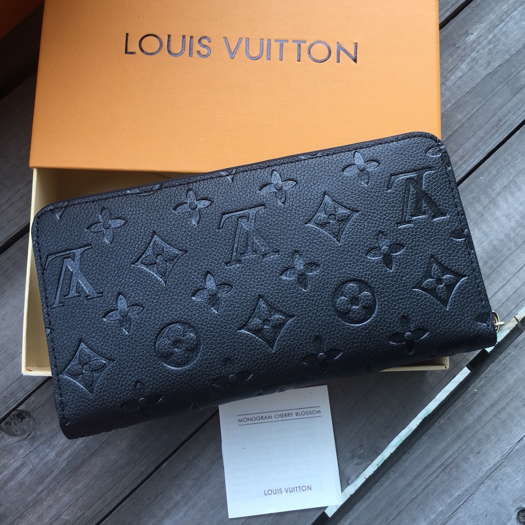 Louis Vuitton Zippy Monogram Empreinte Wallet Black 19cm M61864 - Image 4