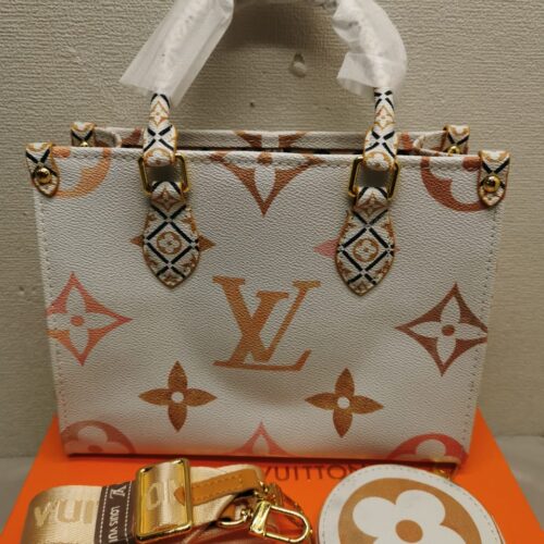 Alternative view of Louis Vuitton By The Pool Onthego PM Tote Bag Beige Orange 25Cm M22975