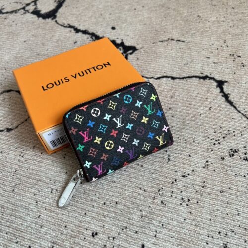 Alternative view of Louis Vuitton x Murakami Zippy Coin Purse Monogram Canvas Wallet Black Multicolored 11cm M13409