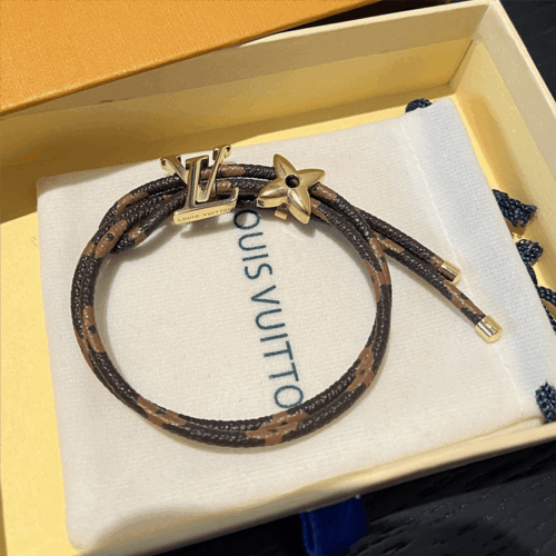 Alternative view of Louis Vuitton LV Bloom Monogram Cord Bracelet Brown M8416Z