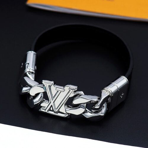 Alternative view of Louis Vuitton Dimension Reversible Canvas And Leather Bracelet Silver Black M8828D