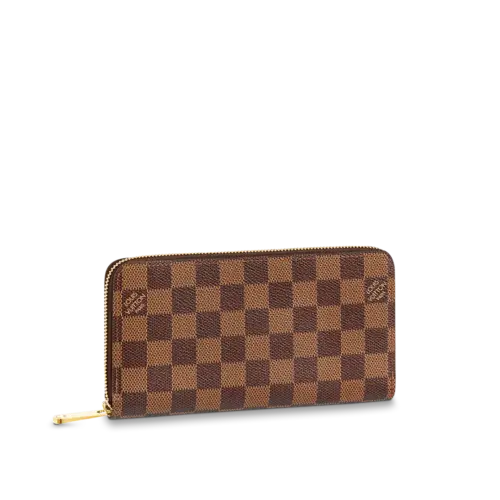 Louis Vuitton Zippy Damier Ebene Canvas Wallet Light Pink 19cm N60046