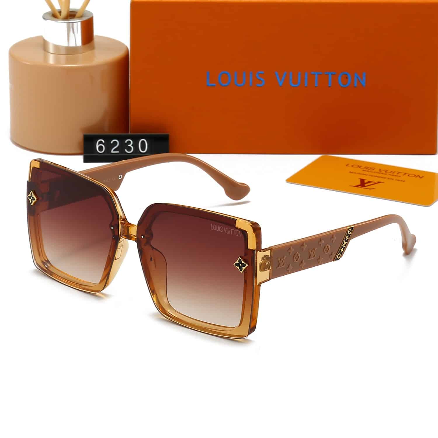 Louis Vuitton Monogram Square Acetate Sunglasses Brown - Image 2